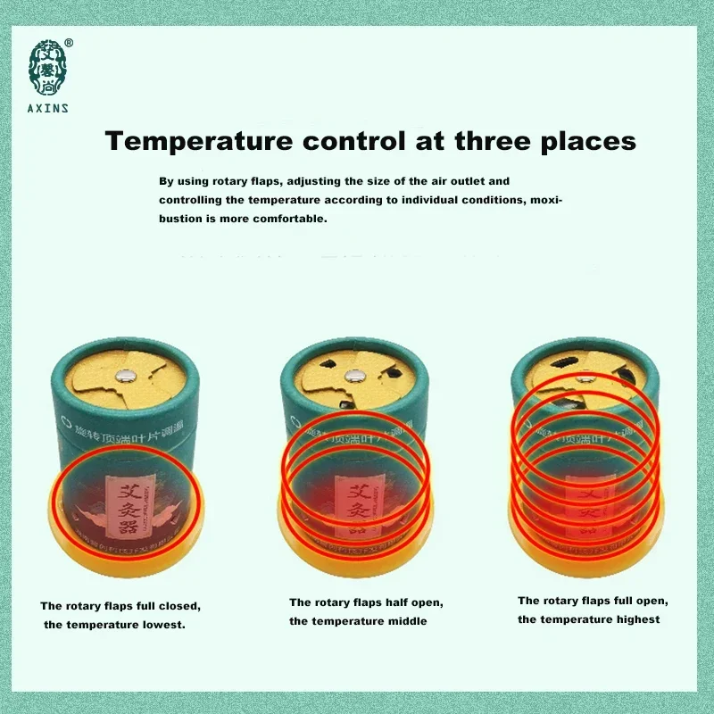 Portable Moxibustion Kit, Home Moxibustion Boxes with 42 Moxa Rolls, Pain Relieving, Heat Therapy, 3 Pack