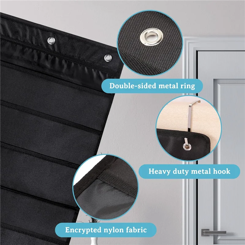 Hanging Paper Storage Pocket, 12 X 12 Inch Paper Storage With 3 Pieces Hanging Hooks For Holding Scrapbook, Cardstock Durable
