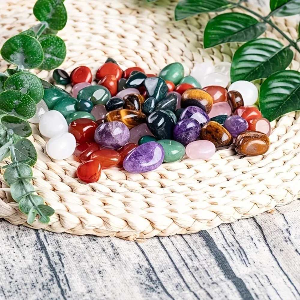 100g/Bag Irregular Natural Tumbled Stones Ornament Home Aquarium Decor Assorted Tumbled Gemstone Art Landscape Craft