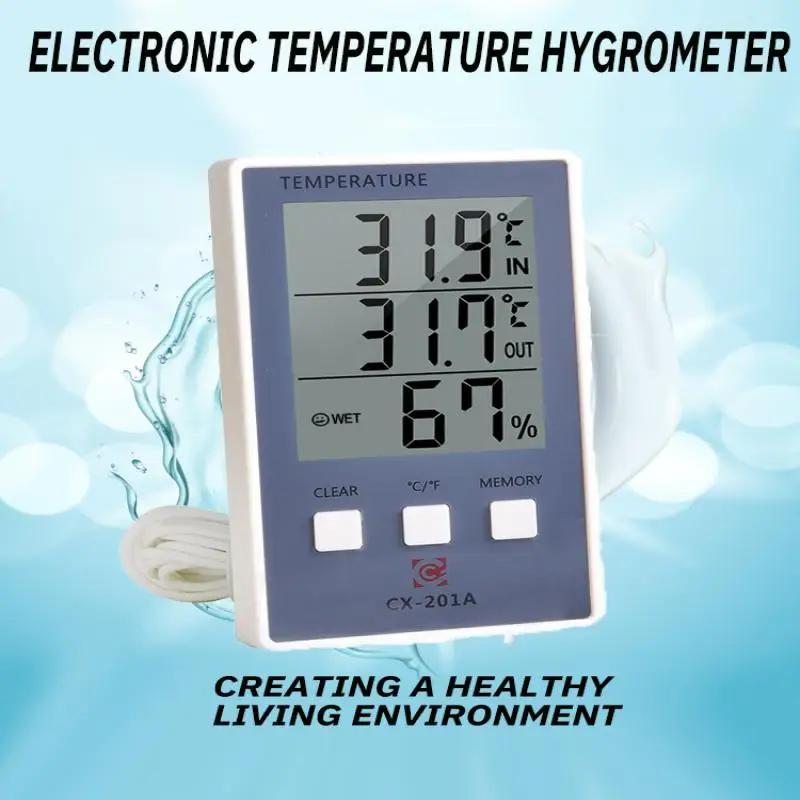 Description Picture 4 of item1PC Mini LCD Digital Thermometer Hygrometer Temperature Indoor Meter Sensor Convenient Humidity Meter Gauge Instruments
