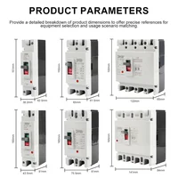 Disjoncteur à boîtier moulé solaire DC, Protection contre les surcharges MCCB, protecteur de commutateur pour solaire photovoltaïque PV 1P 2P 4P DC 500V 1000V 6