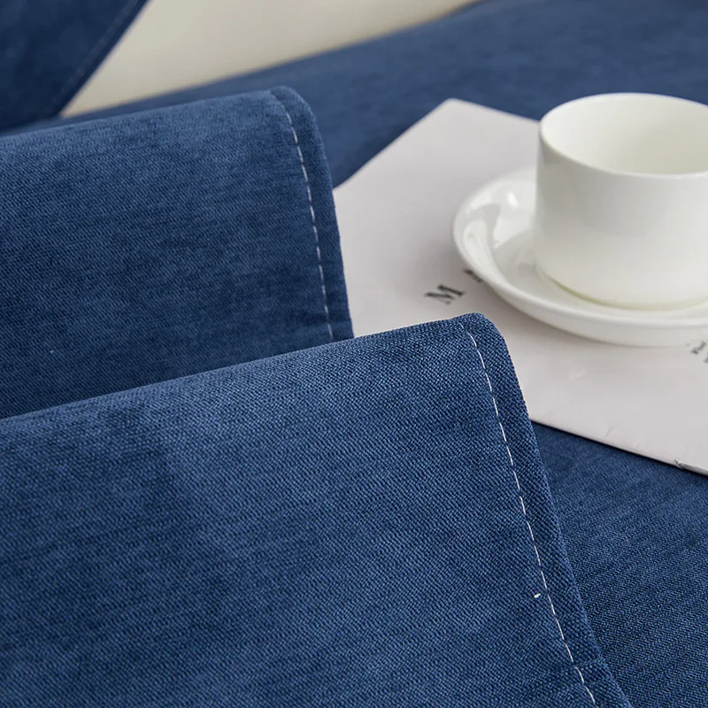 Chenille Sofa Cover Solid Color Waterproof Sofa Mat Dark Blue Simplicity Sofa Cover Chenille Antiskid Four Seasons Couch Cushion 2