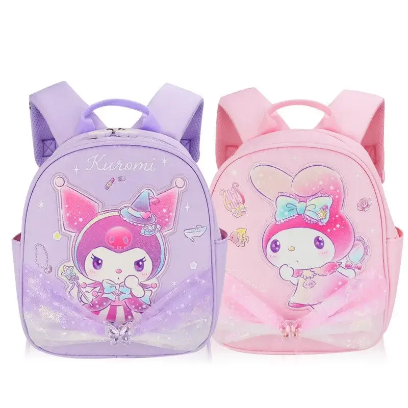 

Sanrioed Kuromi Cinnamoroll My Melody Anime Cute Children Backpack Schoolbags Student Cartoon Shoulder Organizer Bag Gift