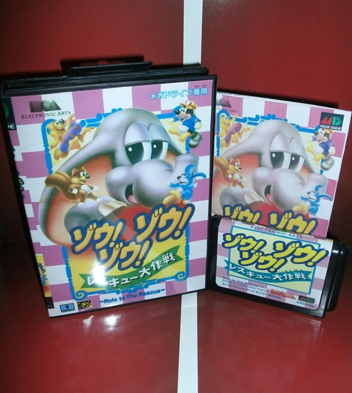 Scheda Di Gioco Rolo Rttr Con Scatola Giapponese E Manuale Per Sistema Genesis Sega Megadrive A 16 Bit