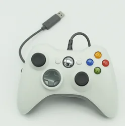 Enhanced Wired Game Controller with Built - in Motor and Customizable Colors (White)