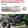 Slip On For Kawasaki ZX4R ZX4RR ZX 4R 2023 Motorcycle Exhaust Escape Systems Modify Stainless Steel Middle Link Pipe 51mm Tube