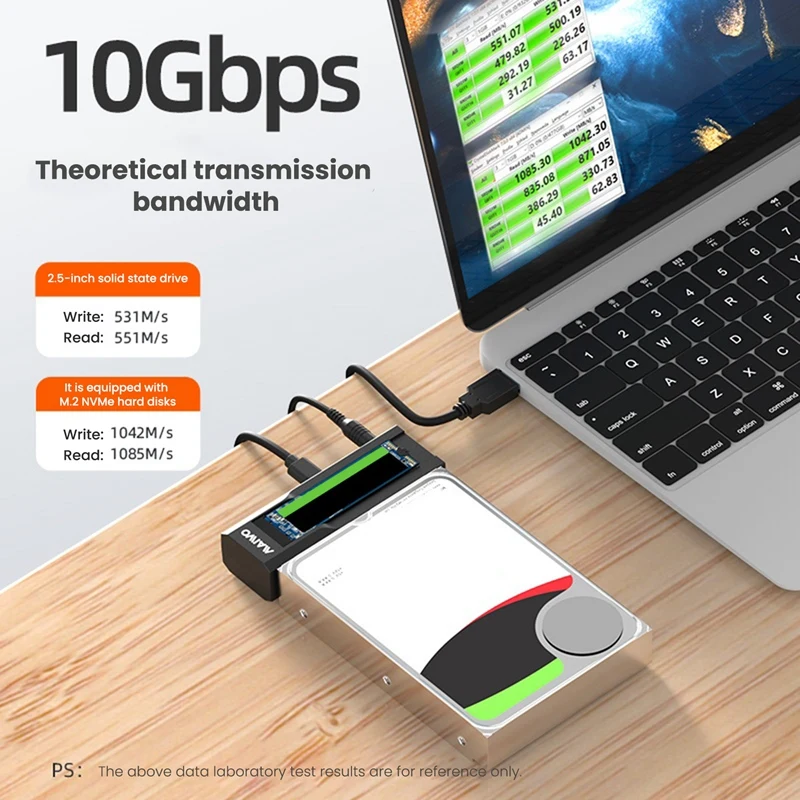 MAIWO 듀얼 베이 M.2 Nvme 케이스 및 SATA HDD 도킹 스테이션, C타입 도킹 스테이션, 3.5Quot, 복제 복사기