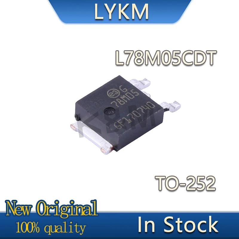 Новый оригинальный стабилизатор напряжения L78M05CDT 78M05 TO-252 5V, 20 шт.