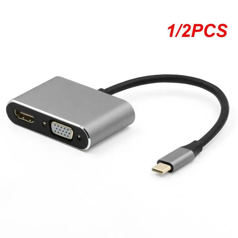 

4-в-1 Адаптер RYRA с USB Type C на 4K VGA USB3.0, аудио и видео адаптер с PD, 87 Вт, быстрое зарядное устройство для Macbook
