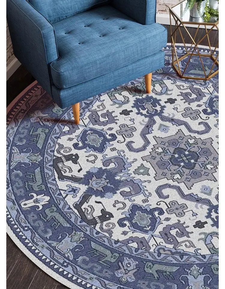 Round Vintage Carpet Living Room Decoration Rugs Persian Luxury Bedroom Decor Carpets Washable Lounge Rug Non-slip Floor Mat non slip carpet