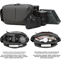 Men's Crossbody Camera Bag Portable One Shoulder Micro-Single Storage Outdoor Digital SLR Camera Pouch