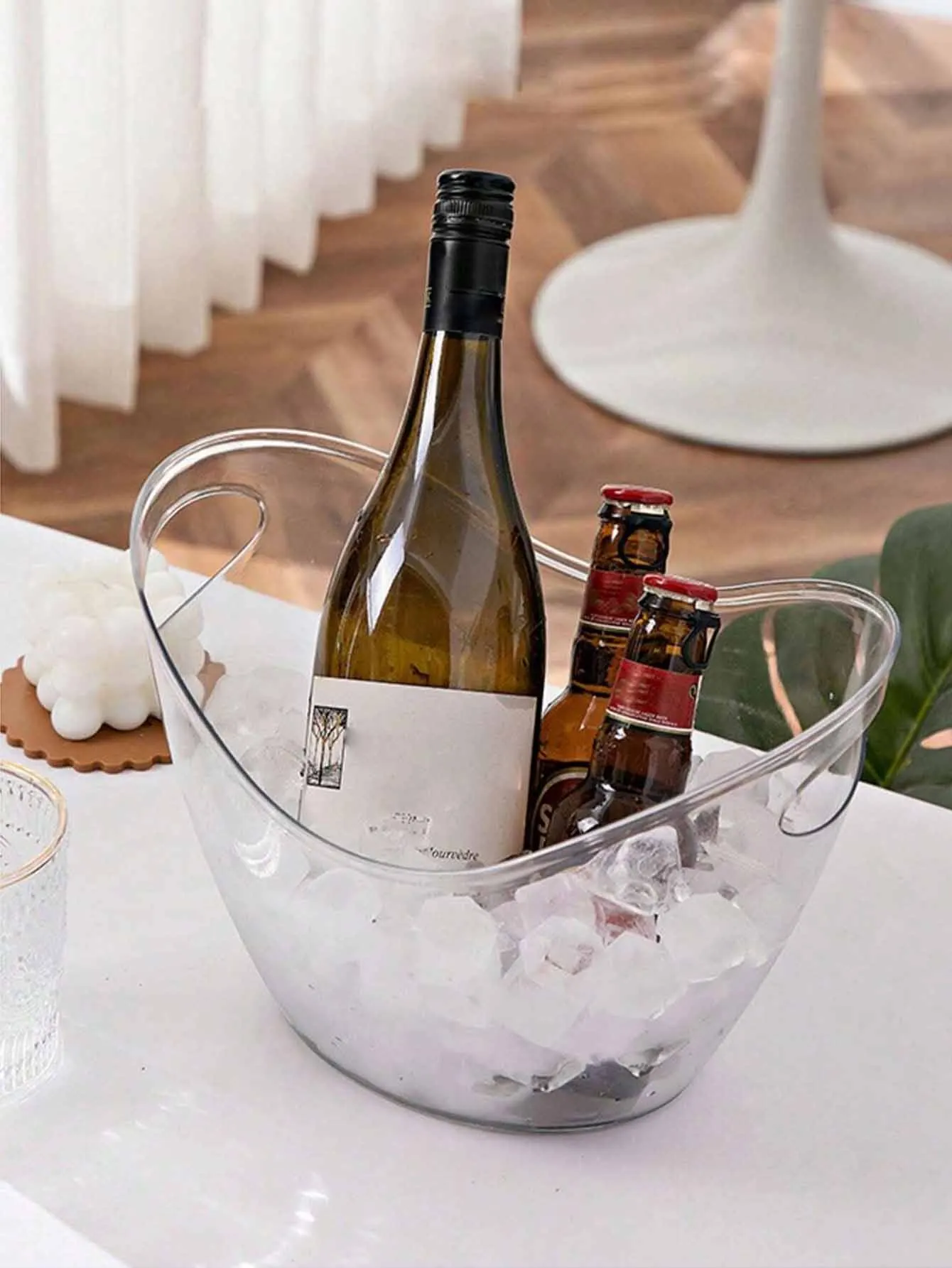Acrylic ice bucket, beer beverage storage bucket, summer ice bucket