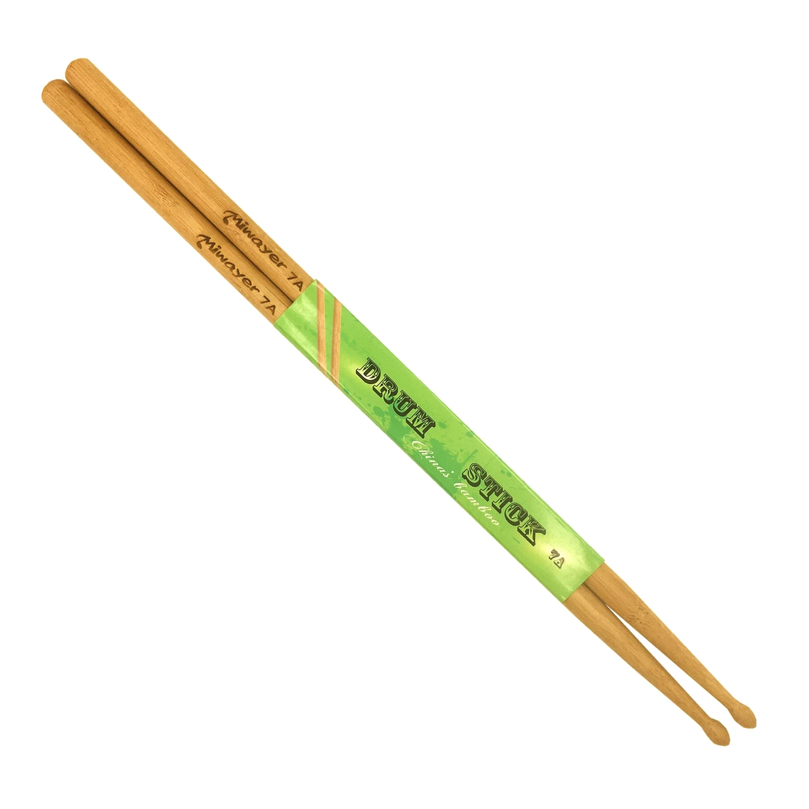Miwayer 7A /5A/5B Bambus-Drumsticks, 15,2 cm, leicht, langlebig, mit tropfenförmigen Spitzen, Musikinstrumenten-Percussion-Zubehör – Detail 7