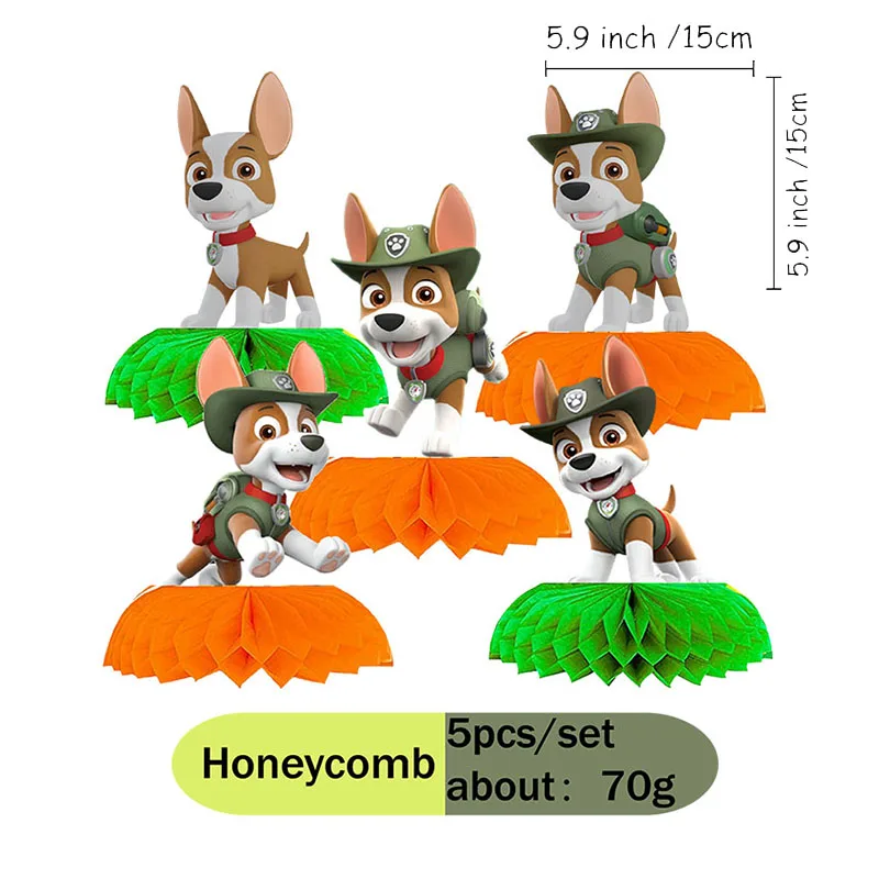 Paw Patrol Honeycomb Team Mitglieder-Ornament für Festivalveranstaltungen, Partys, Themenfeiern, Szenen-Dekoration, Geschenkset – Detail 9