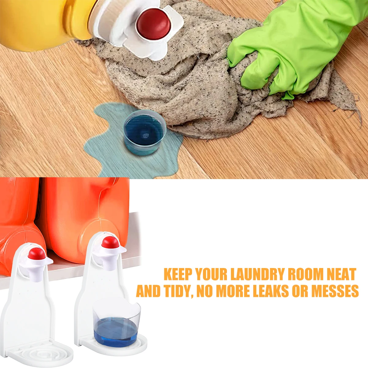 Laundry Detergent Cup Leak Proof Laundry Detergent Cup Holder Soap Dispenser Fabric Softener Rack Soap Dish Anti-Slip Tray soap dispenser dispenser bottle holder powder detergent dispenser