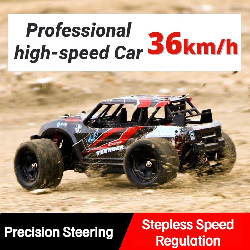 

Rc Cars Strong Power PVC 1: 18 Four Wheel Drive Full Proportion Stepless Speed Bigfoot Desert Off-road High-speed Car Gift Boy