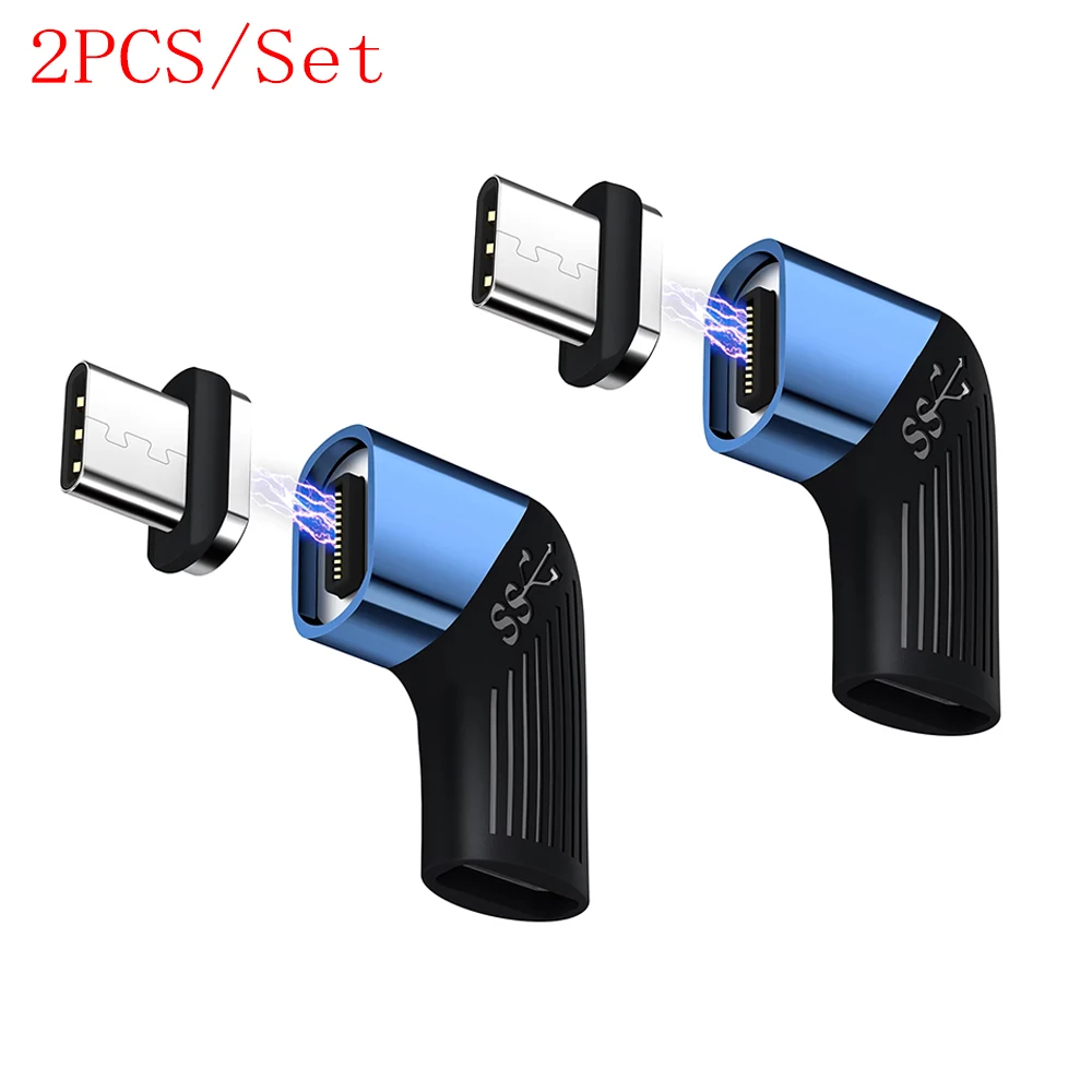 PD120W 마그네틱 컨버터 USB C-타입 C 커넥터 USB 3.1 엘보우 마그네틱 어댑터 아이폰 삼성용 고속 충전 케이블