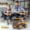 ZWN 16CH Remote Control  With LED Lights Music Professional RC Model Excavator Alloy Simulation Construction Vehicle Toys Gifts 6