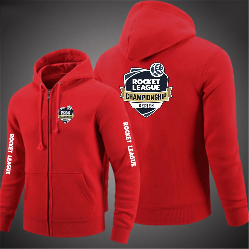 

2023 Fleece Pullover Men New Rocket League Spring and Autumn Fashion Comfortable Leisure Solid Color Jacket Hoodies Tops