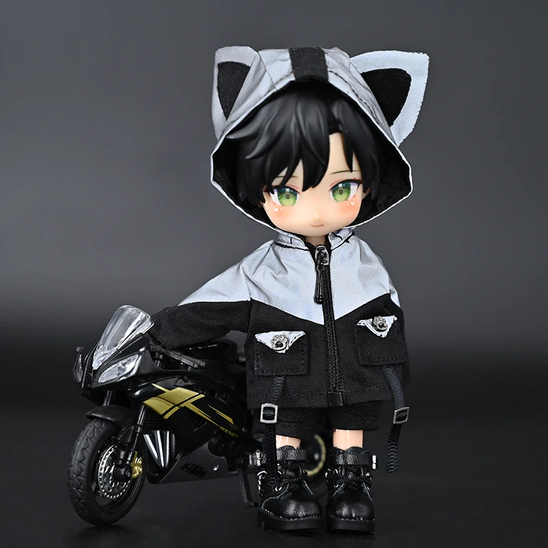 Ob11 Clothing Cool Little Monster Reflective Jacket Coat or Shorts for Obitsu11, Ymy Body, Gsc, P9, Ufdoll, 1/12BJD Doll 2
