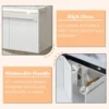 60"LED Floating Bathroom Double Vanity with Sink Combo, Modern High Gloss Wall Mounted Bathroom Storage Cabinet with 3 Hole Sink 4