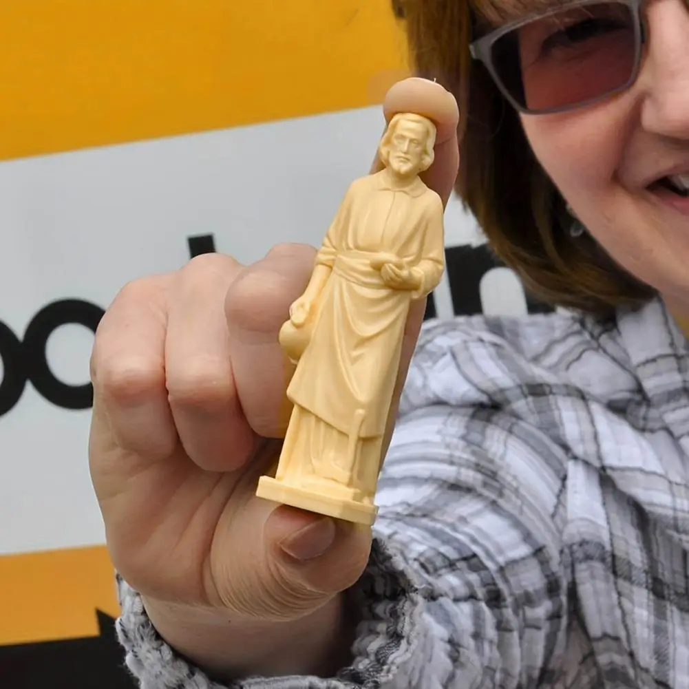 Statue De Saint Joseph En Résine Peinte à La Main - 8x3 Cm, Décoration Spirituelle Pour La Maison