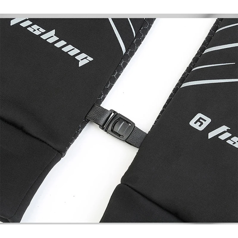 Motorcyclist Cycling Gloves Winter Fleece Gloves Men's Three Finger Clamshell Warm Fishing Anti-Slip Waterproof Gloves Sports 4