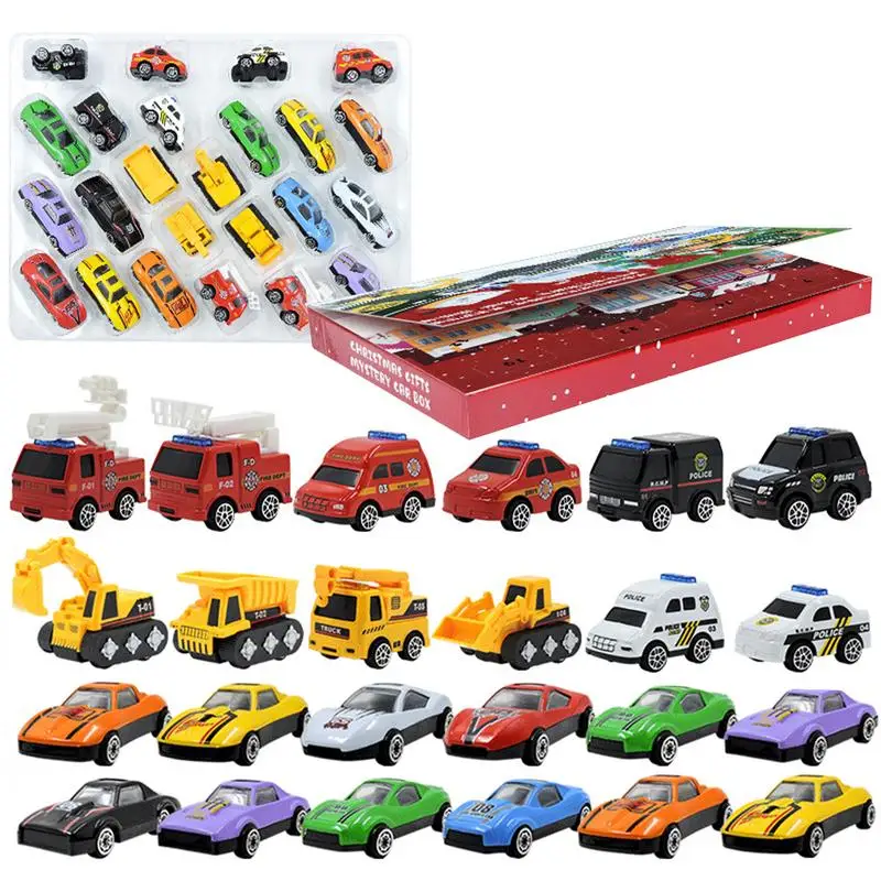 

Christmas Advent Calendar With Different Vehicles Set Of 24 Kids Building Blocks Vehicles Advent Calendar Mini Building Car