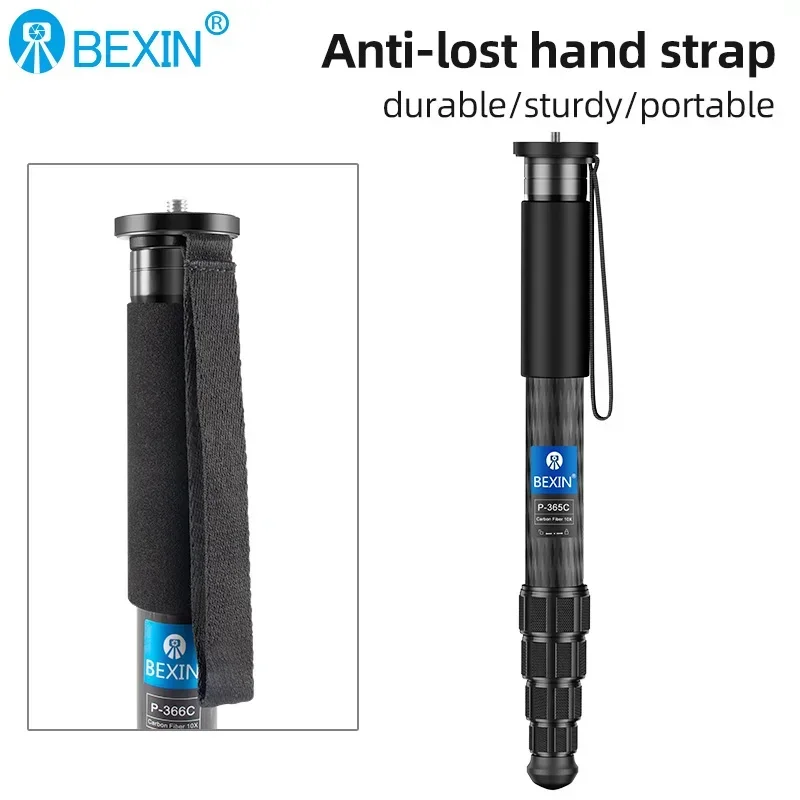 

BEXIN New Carbon Fiber Monopod Travel Shooting Mobile Phone Live Selfie Bracket Retractable Portable Monopod For iphone Camera