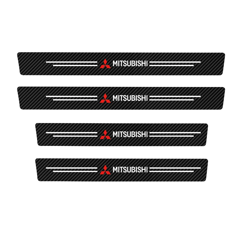 Car Door Sill Sticker 4pcs/set For Mitsubishi Colt Pajero Lancer Outlander
