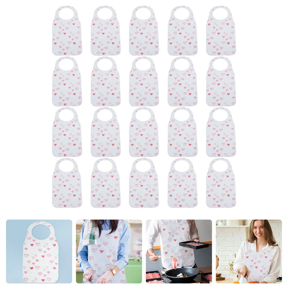 

40 Pcs Disposable Bib Bibs Seafood Aprons for Adults Aldult Bbq Accessories Non-woven Fabric Boil Party Supplies Baby