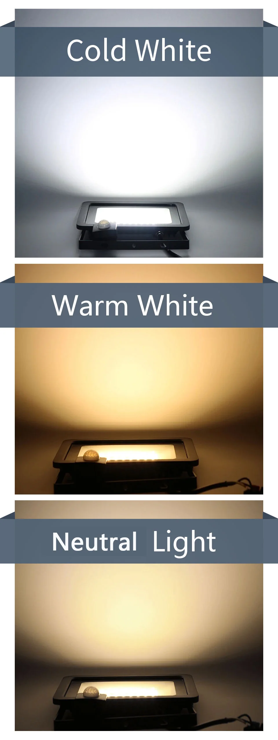 LED Flood Light IP66 Waterproof AC220V 10W 20W 30W 50W 100W 150W 200W 300W Spotlight Garden Street Gate Wall Floodlights Outdoor