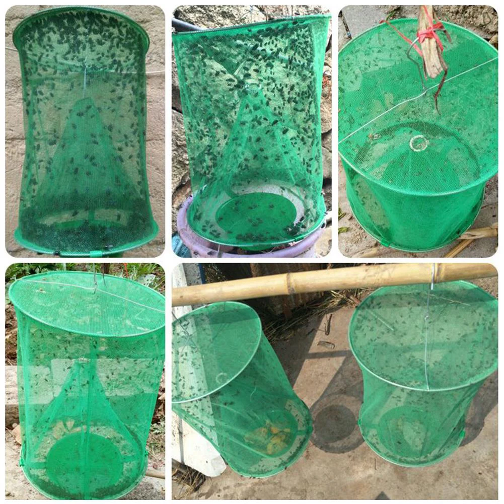 Reusable Hanging Fly Trap Cage Outdoor Insect Catcher
