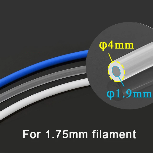 Pièces d'impression 3D 1M/2m PTFE Tube transparent tuyau PFA 2x4mm pour  V5/V6 1.75mm Bowden extrudeuse j-head Hotend - AliExpress