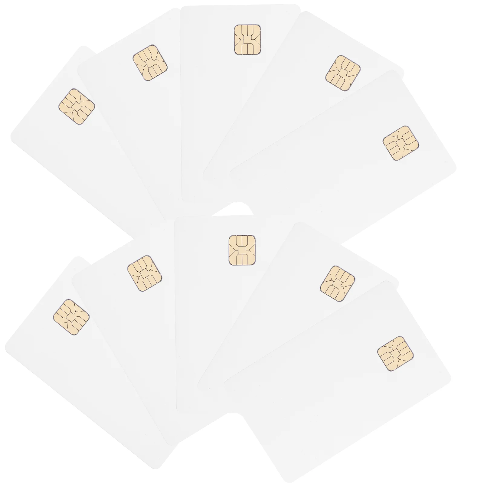 

10 Pcs Blank Credit Cards Chip Contact IC Access Control System Copper Clone Pvc