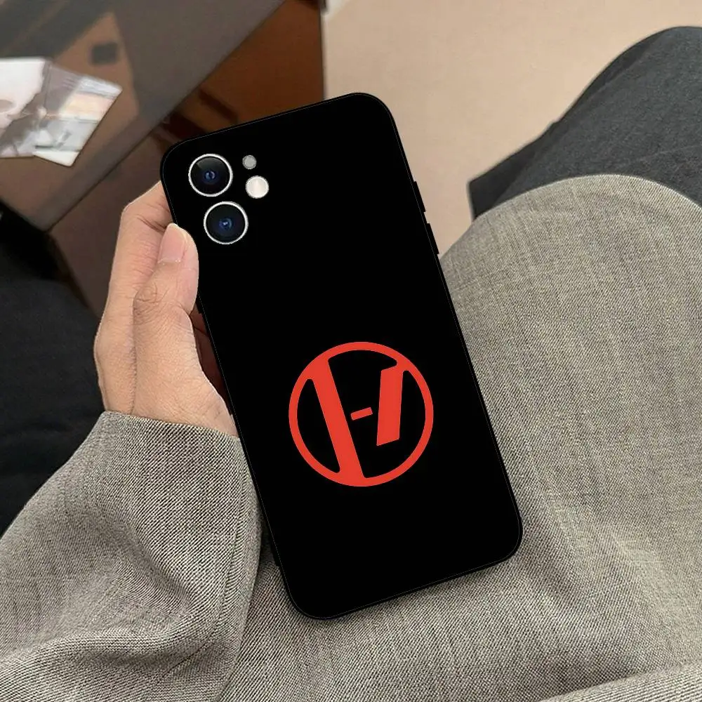 Coole Twenty One T-Pilots Handyhülle Schwarze Handyhülle für IPhone 17/16/15/13/14 Pro Max/ 11Plus/X/Xr/Xs Max 13mini – Detail 4