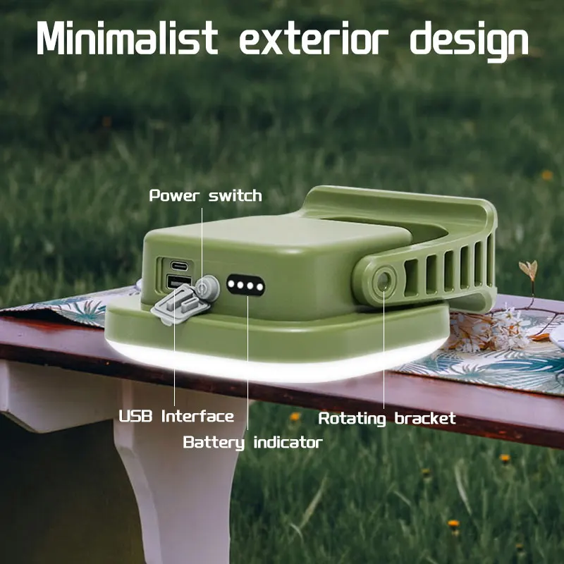 MOSLIGHTING LED Outdoor Camping Light SOS Rechargeable Magnetic Work Lamp 9000mAh Floodlight IP65 Waterproof Oortable Flashlight