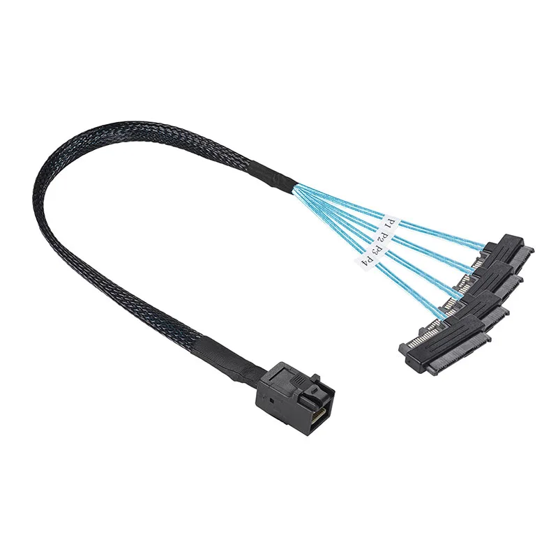 専用1 Mi-i SAS HD (SFF-8644) から 4xSAS 29 ピンメス (SFF-8482