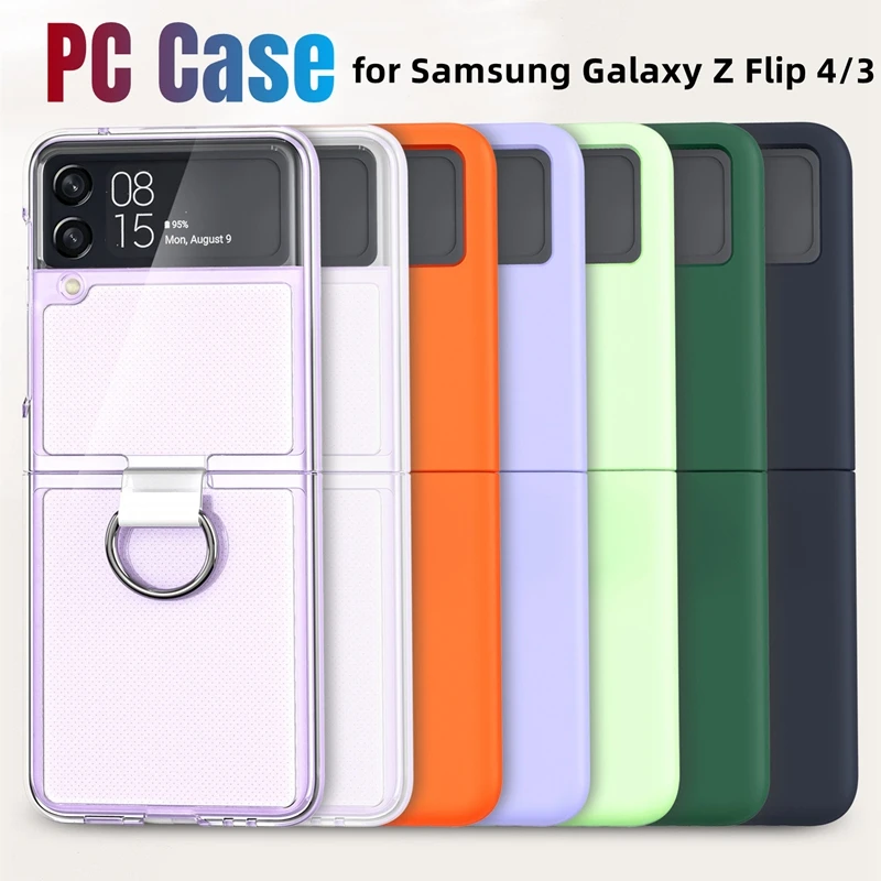 SAMSUNG Galaxy Z Flip3 Clear Cover with Ring - Official Case -  Plastic,Foldable, Transparent