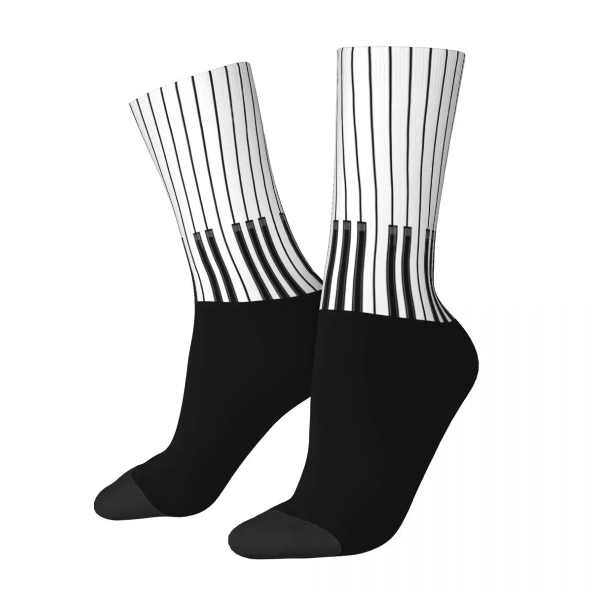 

Ebony Ivory Music Notes Socks Male Mens Women Summer Stockings Polyester