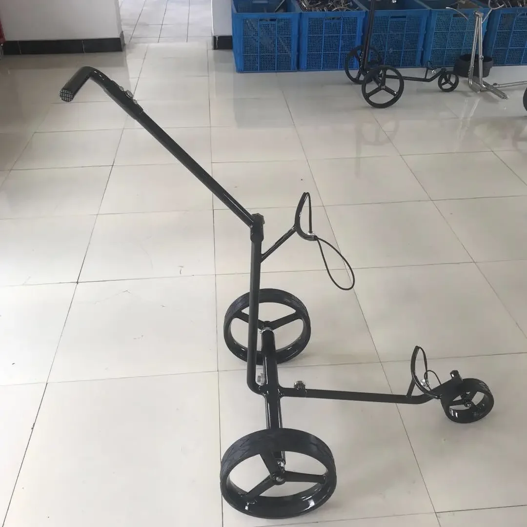 Black Carbon Fiber 3 Wheel High Quality Golf Trolley