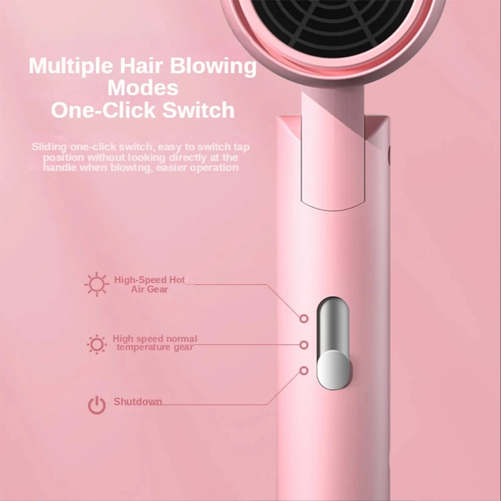Portable Hair Dryer Strong Wind Hammer Blower 3500W Salon Dryer Hair Negative Ionic Hammer Blower Home Electric Blue Light