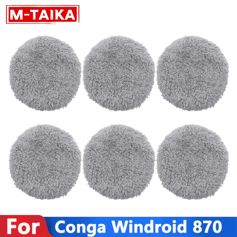 6Pieces For CONGA WINDROID 870 Robotic Window cleaner wipes cleaning robot  mop rag Vacuum Parts Accessories - AliExpress
