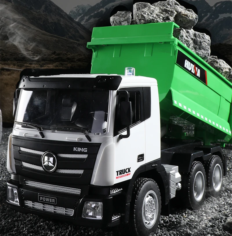 HUINA1556 RC Truck 9 CH 1/18 Sacle 2.4G Remote Control Dump Truck Self