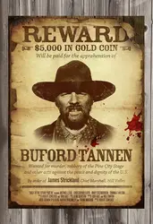 Gatsbe Vintage Tin Sign - Back to the Future Buford Tannen Wanted Poster - 20x14cm