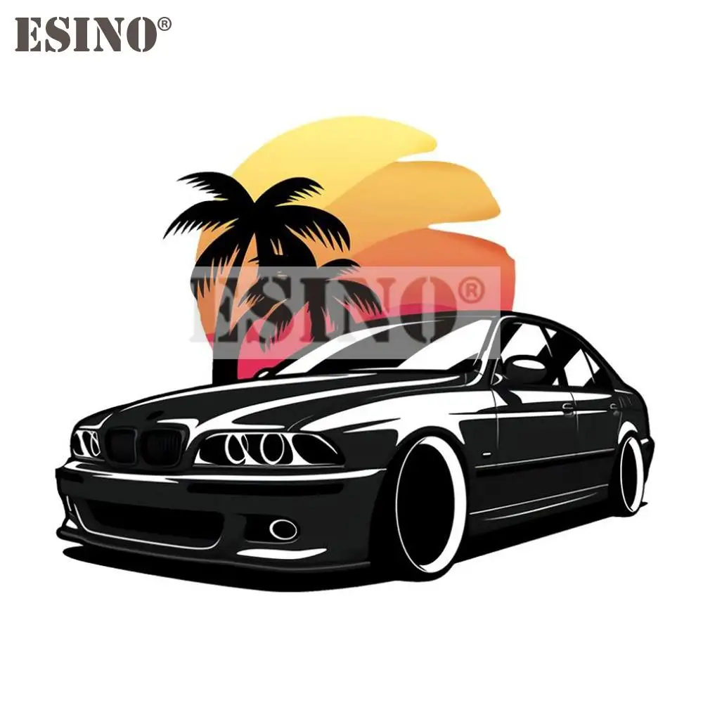 

Car Styling Coconut Tree Draft Art for BMW E39 E46 Car Accessory Creative PVC Waterproof Sticker Car Whole Body Vinyl Decal