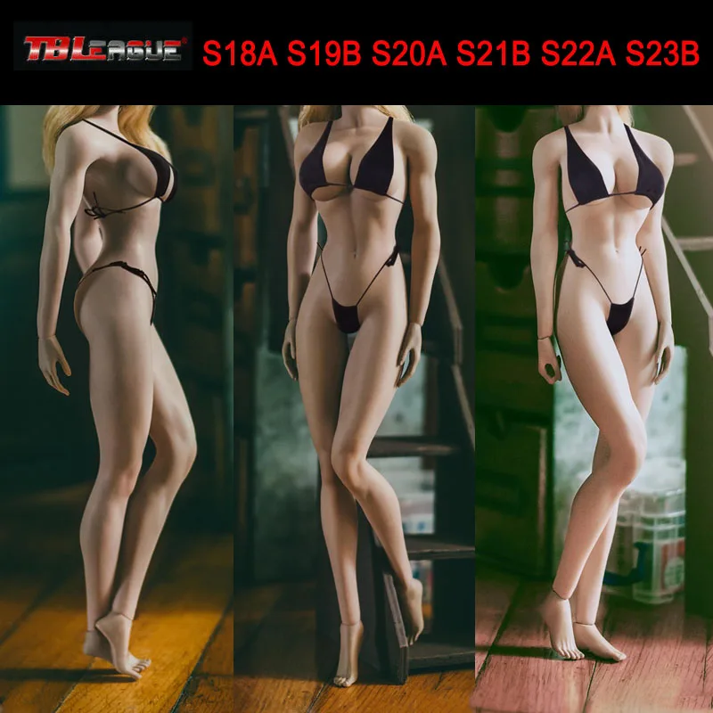 

TBLeague S18A S19B S20A S21B S22A S23B 1/6 Super Flexible Female Seamless Body Suntan/Pale Skin Middle/Large Bust Action Figure