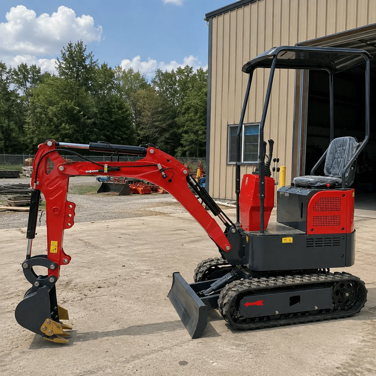 Mini-Bagger, Maßgefertigter Kompaktbagger, Kleine Baumaschine, Hydraulischer Raupenbagger für Landwirtschaft, Garten- und Bauarbeiten