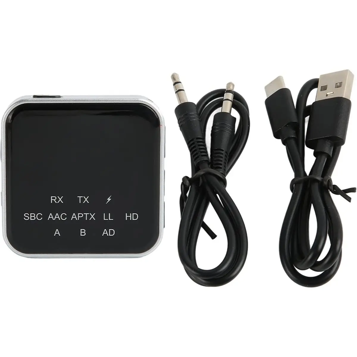 (A75T) 블루투스 5.2 송수신기, AptX Adaptive HD 어댑터, 듀얼 모드, 3.5mm AUX 커넥터를 갖춘 저지연 오디오