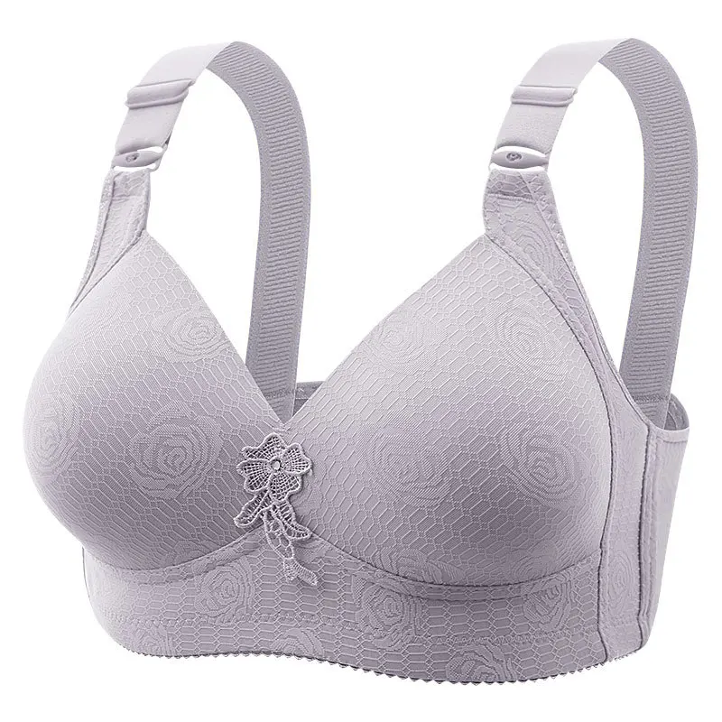 

New high-grade sexypush up women's underwear jacquard full cup thin section without steel ring comfortable breathable ladies bra